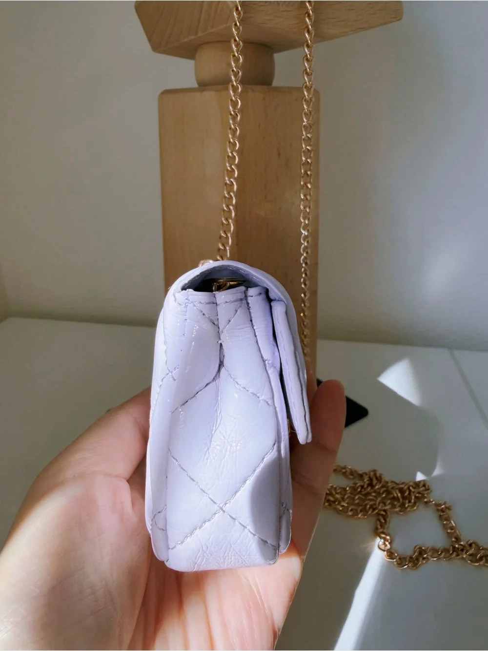 Lavender Quilted Mini Crossbody Card Holder 💜